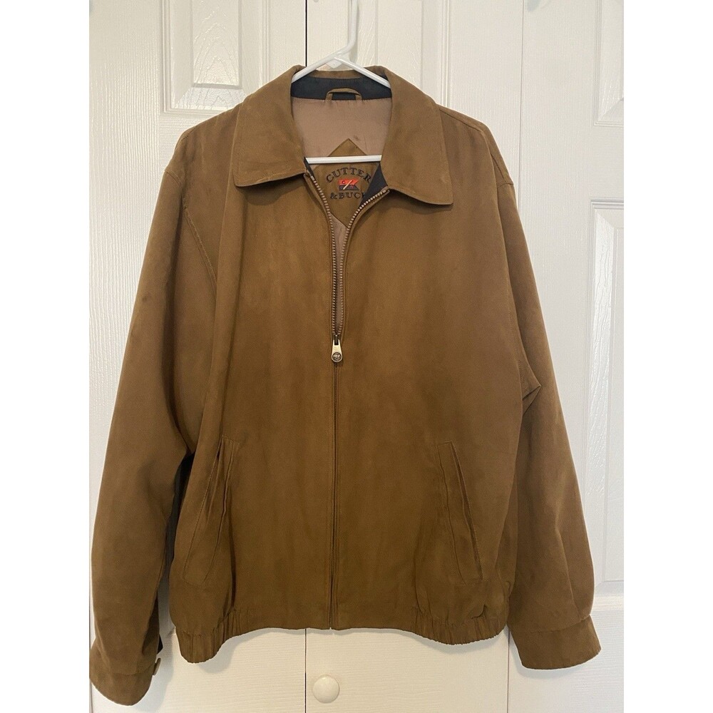 Cutter & Buck Men’s L Brown Soft Bomber Jacket